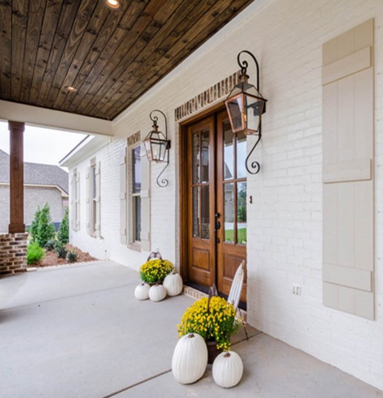 The CopperSmith Georgetown Gas Top and Bottom Scroll Wall Mount Lifestyle 49