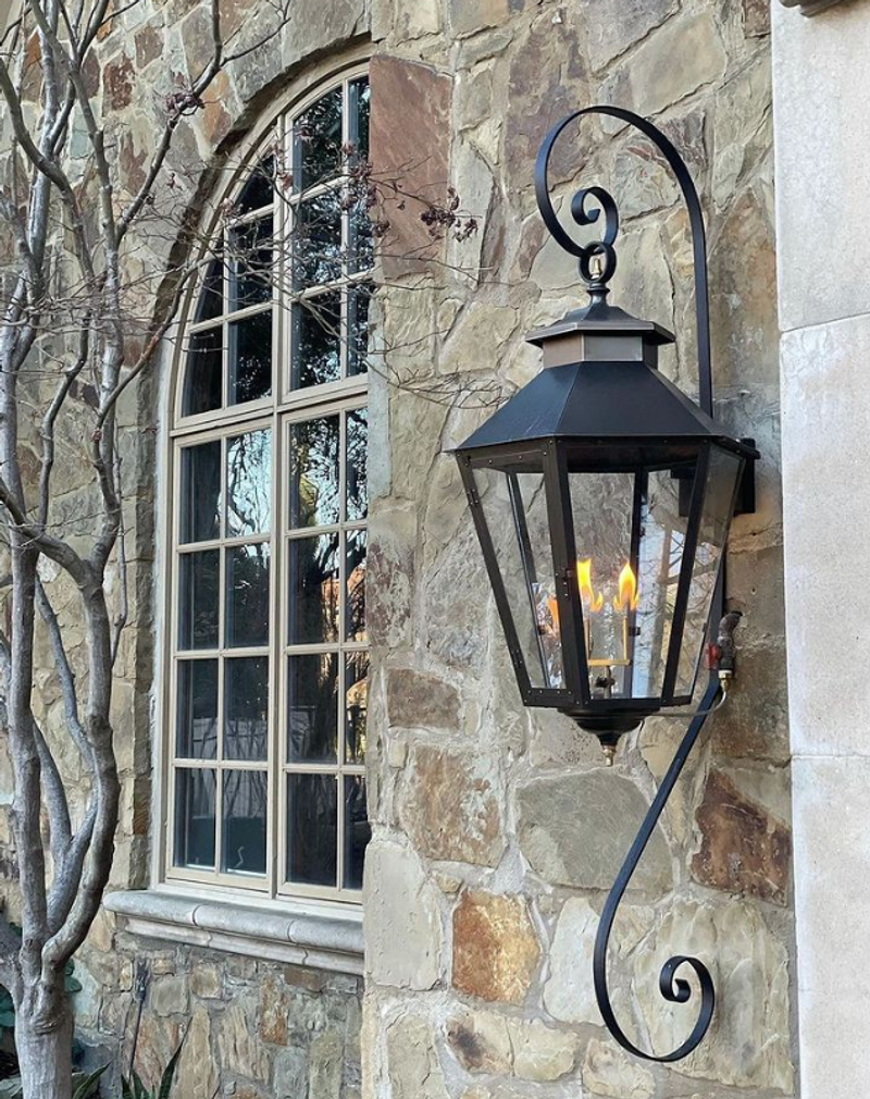 The CopperSmith Bayou Street Top and Bottom Scroll Wall Mount Lifestyle 6