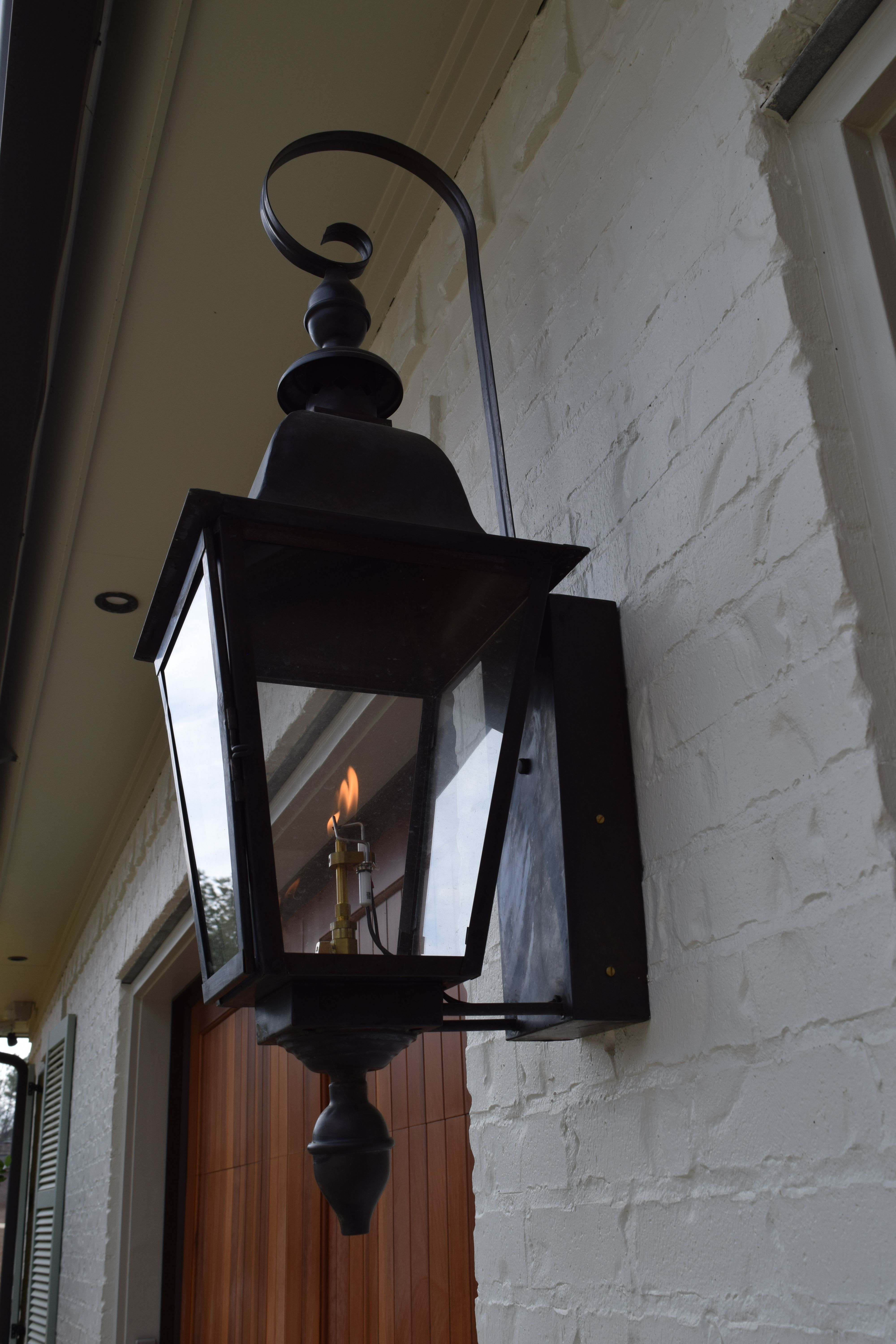 St. James Quebec Gas Top Scroll Wall Mount Lifestyle 67