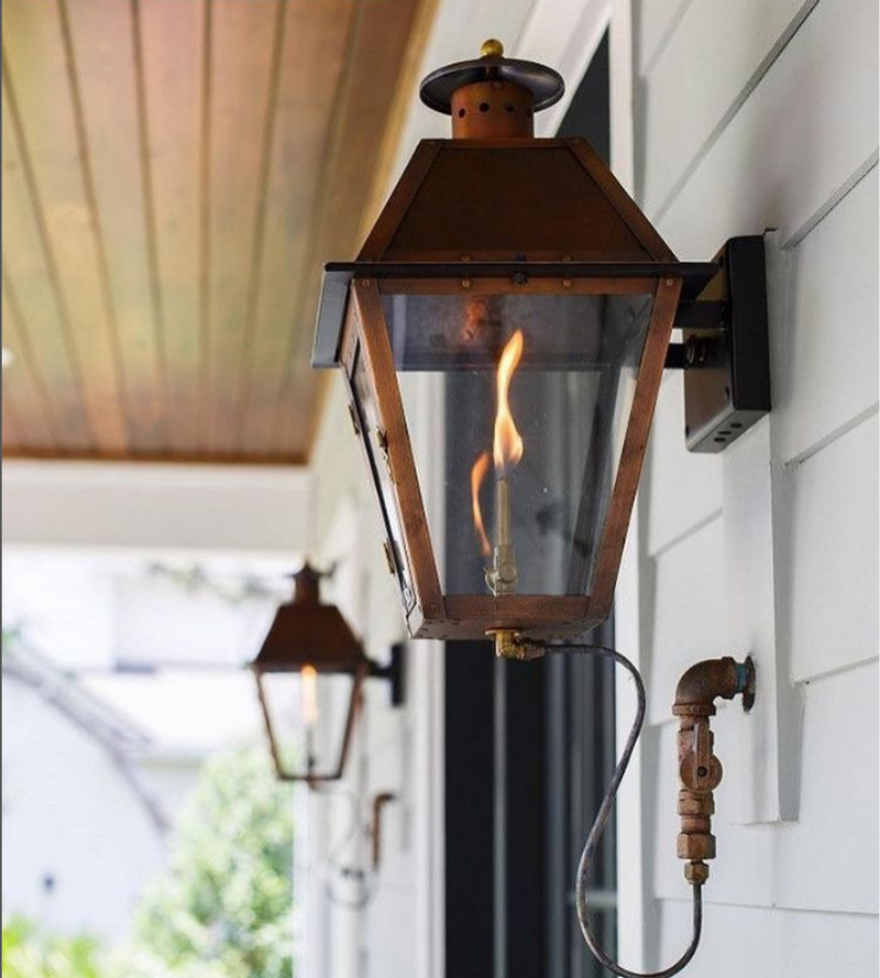 Primo Orleans Gas Gooseneck Wall Mount Lifestyle 45