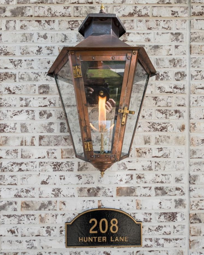 The CopperSmith Bayou Street Gas Wall Mount Lifestyle 9