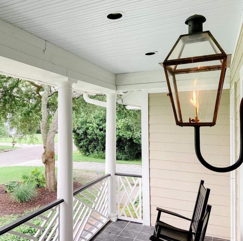 The CopperSmith Georgetown Gas Gooseneck Wall Mount Lifestyle 46