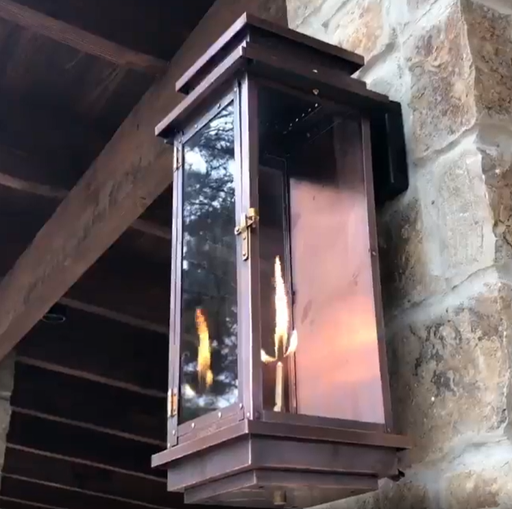 The CopperSmith Contempo Gas Flush Wall Mount Lifestyle 6