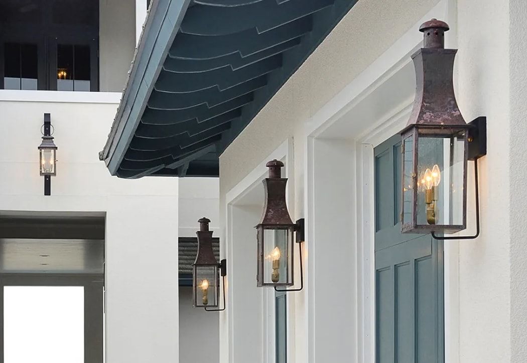 Handcrafted Gas Light Copper Lanterns