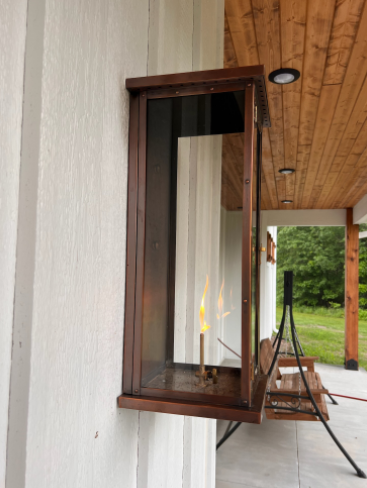 The CopperSmith Vierra Gas Wall Mount Lifestyle 1