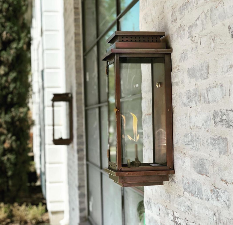 The CopperSmith Contempo Gas Flush Wall Mount Lifestyle 5