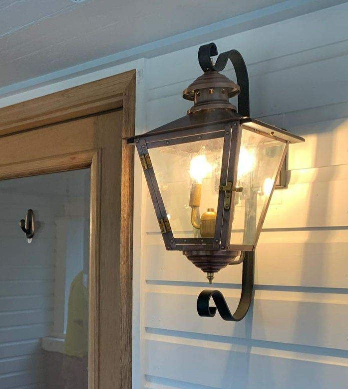 The CopperSmith Adam Street Electric Farm Hook Wall Mount Lifestyle 3