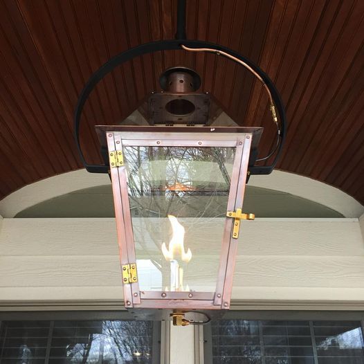 The CopperSmith Georgetown Gas Yoke Hanging Mount Lifestyle 8