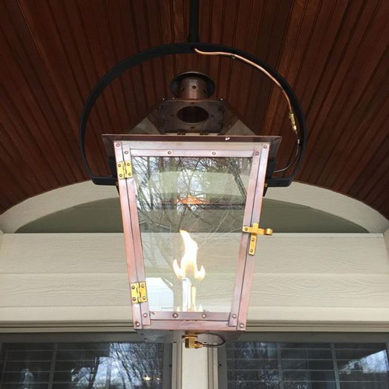 The CopperSmith Georgetown Gas Yoke Hanging Mount Lifestyle 8