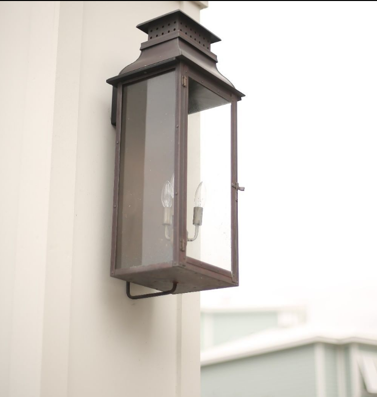 The CopperSmith Palmetto Street Electric Flush Wall Mount Lifestyle 2