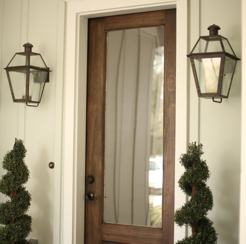 The CopperSmith Georgetown Electric Hurricane Shade Wall Mount Lifestyle 21