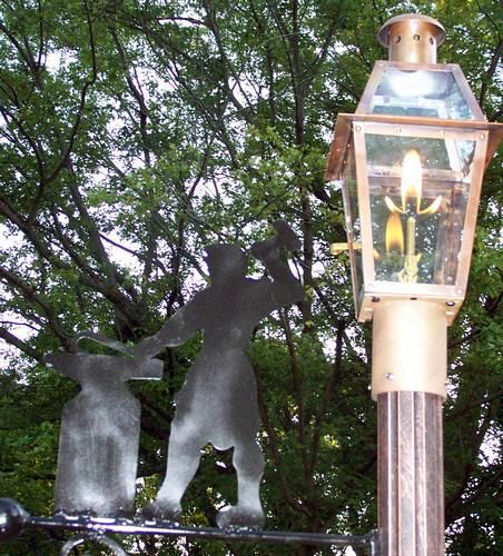 The CopperSmith Georgetown Gas Post Mount Lifestyle 78