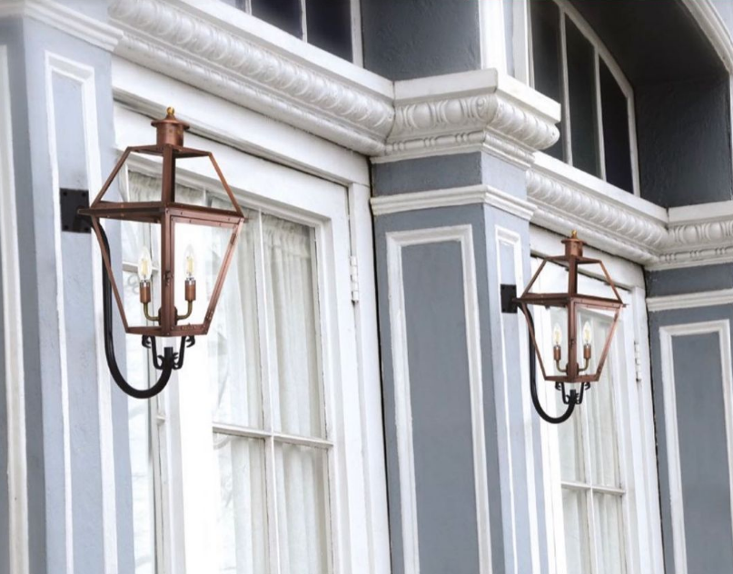 Primo Orleans Electric Goose Neck with Scrolls Wall Mount Lifestyle 17