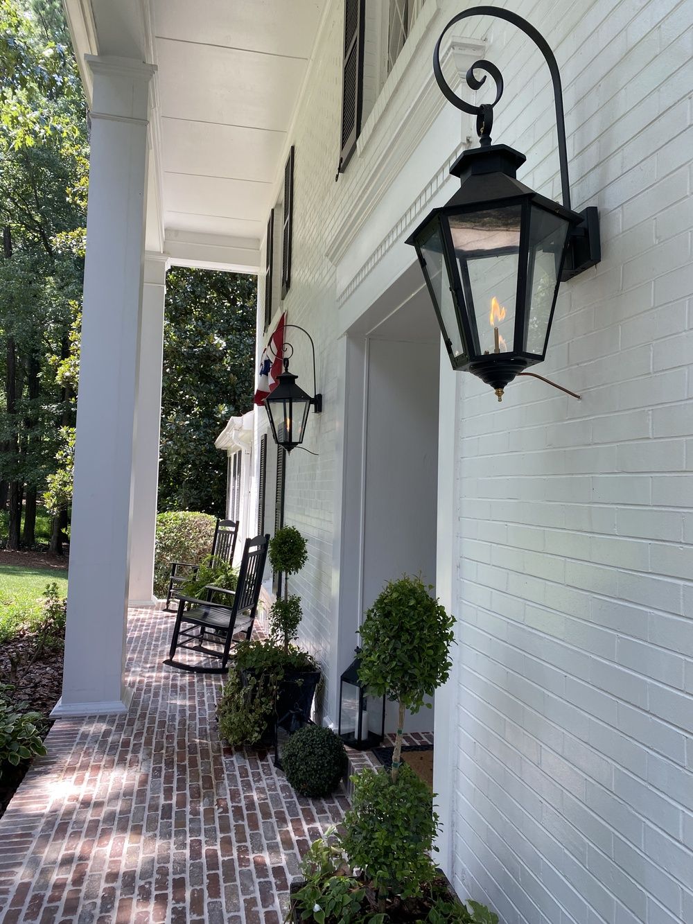 The CopperSmith Bayou Street Gas Top Scroll Wall Mount Lifestyle 10