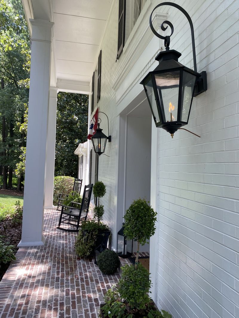 The CopperSmith Bayou Street Gas Top Scroll Wall Mount Lifestyle 10