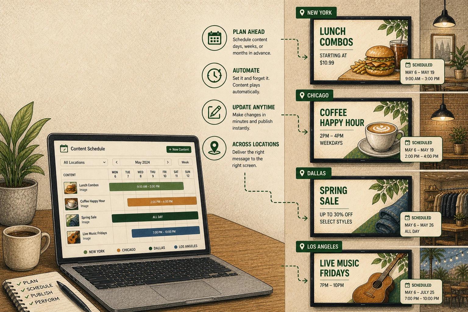 Digital Signage Scheduling