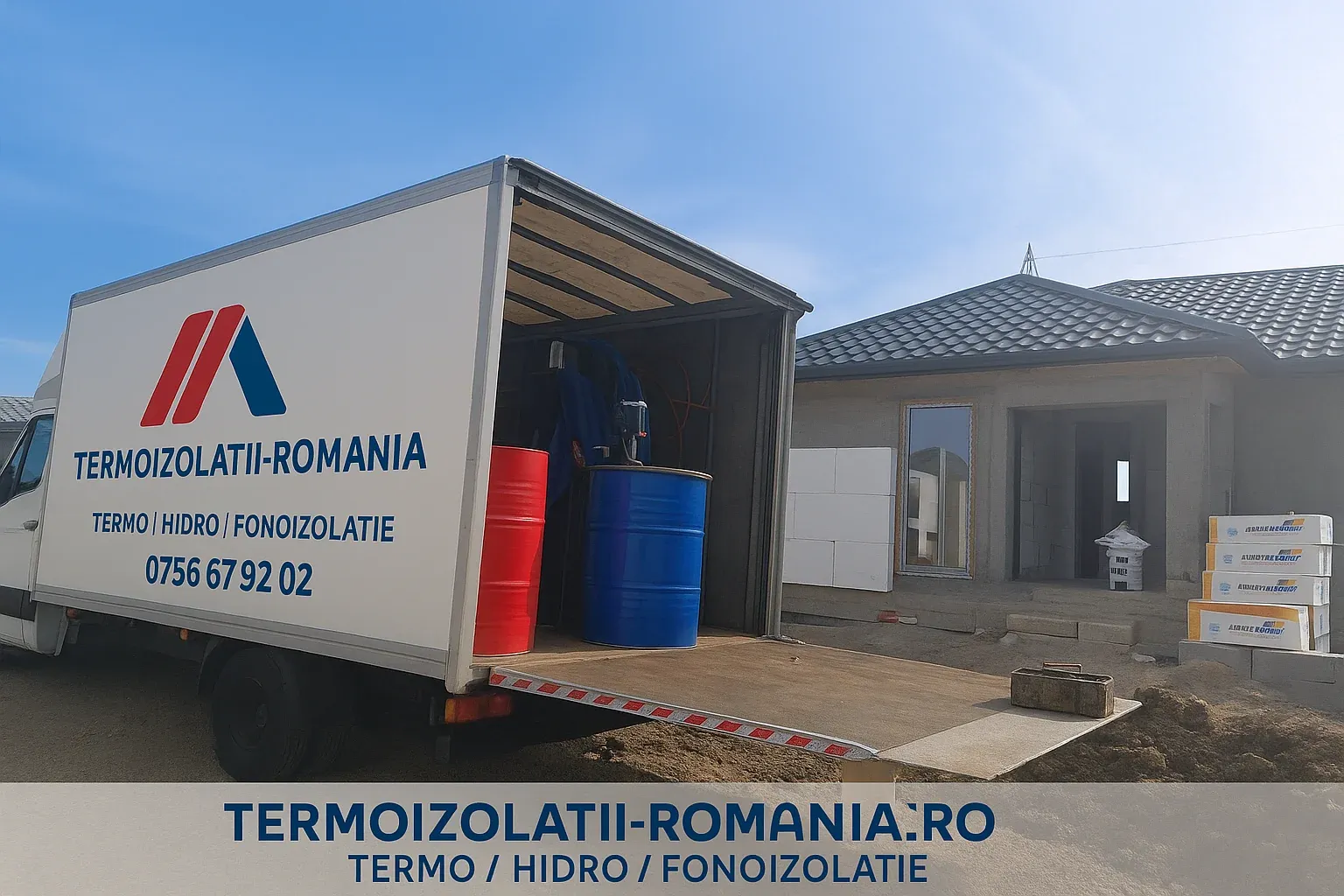 Lucrare de termoizolație și hidroizolație realizată de Termoizolații România