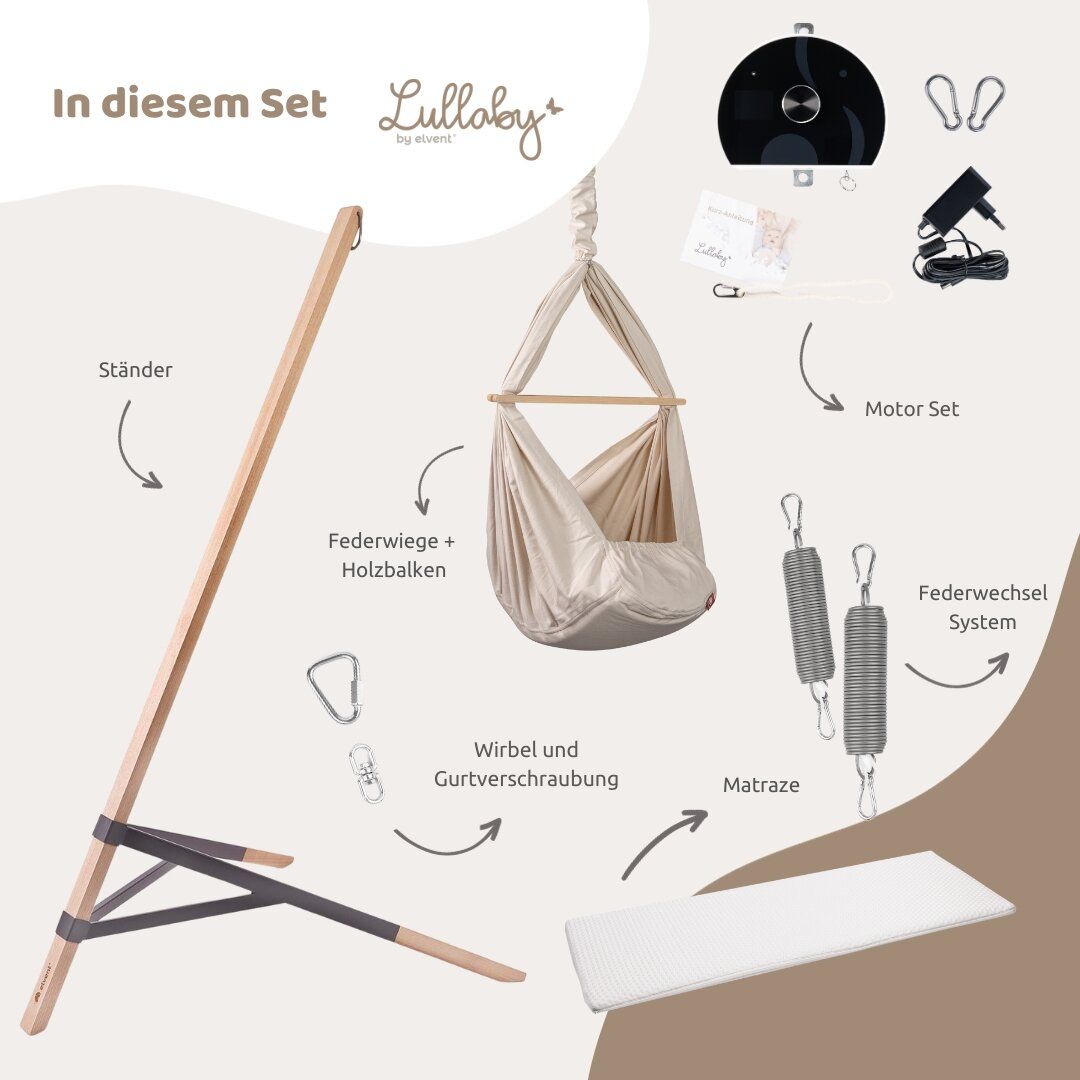 Federwiege aus Baumwolle mit Motor und Ständer (Bild 5)