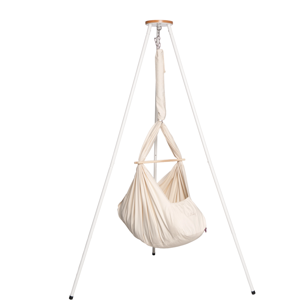 Abbildung: Federwiege aus BIO-Baumwolle inkl. Ständer Tripod