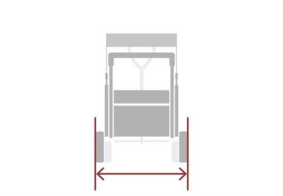 Breite mit Räder