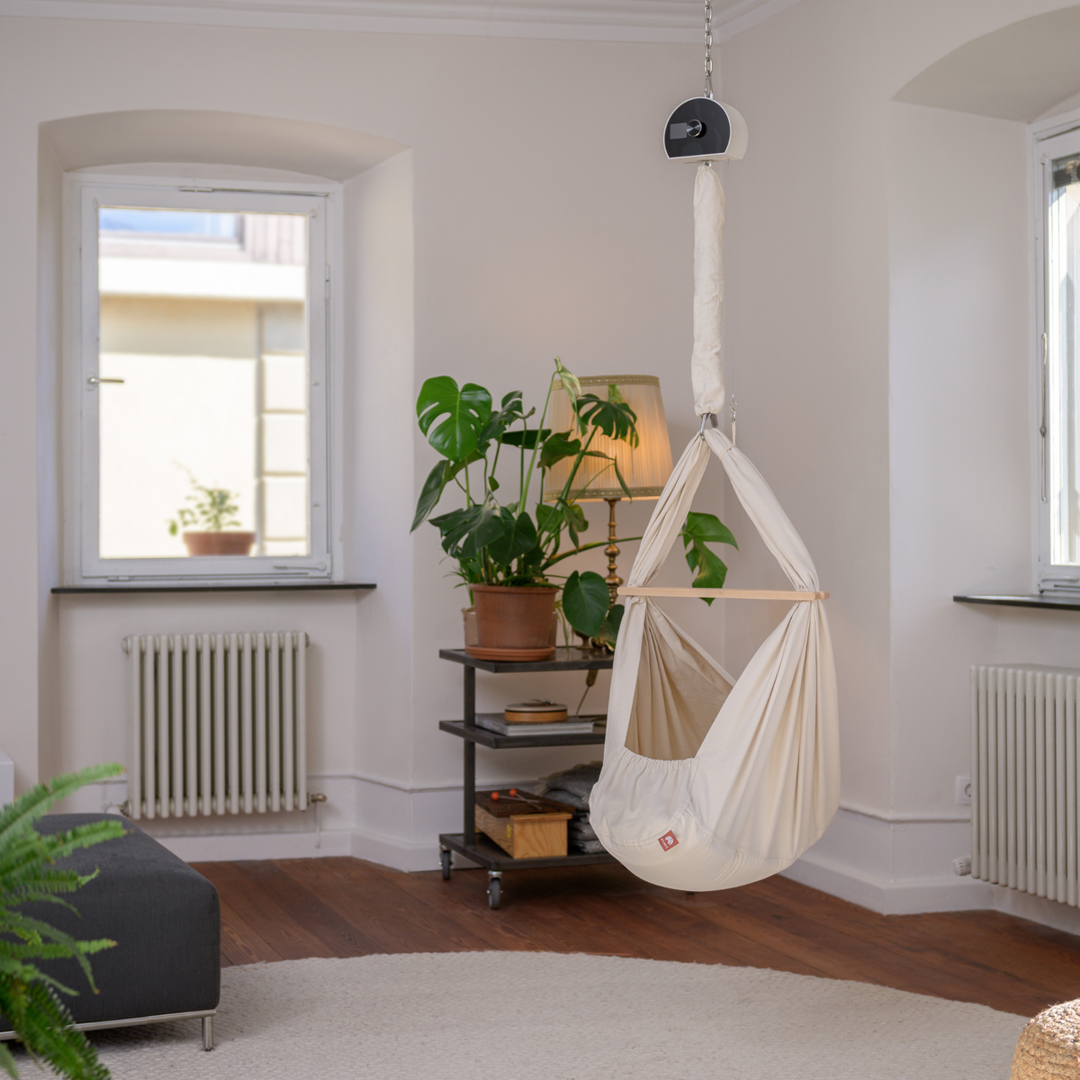 Federwiege aus BIO-Baumwolle inkl. Deckenbefestigung (Bild 2)