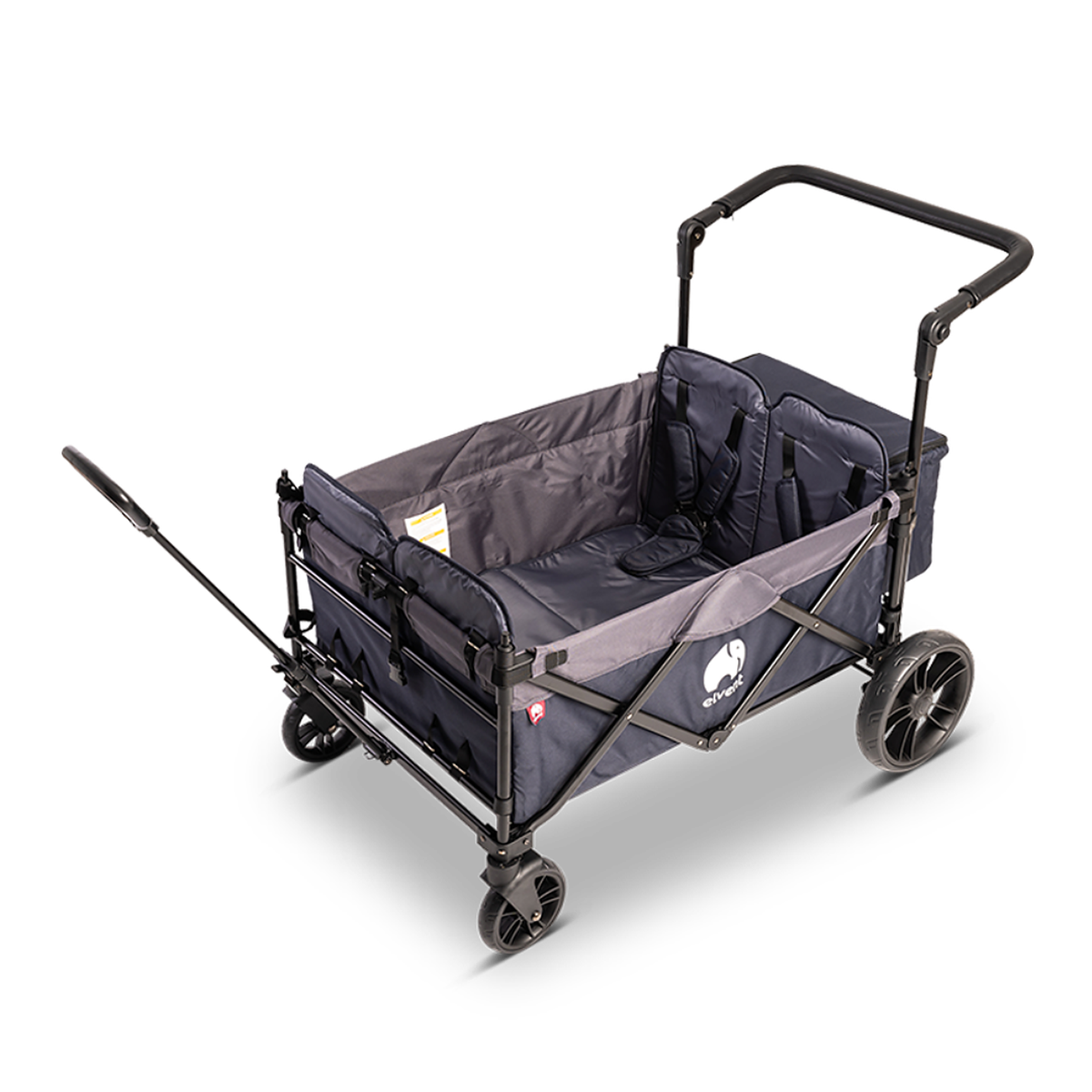 WagonPro City in Indigoblau ohne Dach von schräg oben, offener Innenraum mit vier gepolsterten Sitzen, freigestellt