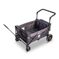 WagonPro City in Indigoblau ohne Dach von schräg oben, offener Innenraum mit vier gepolsterten Sitzen, freigestellt
