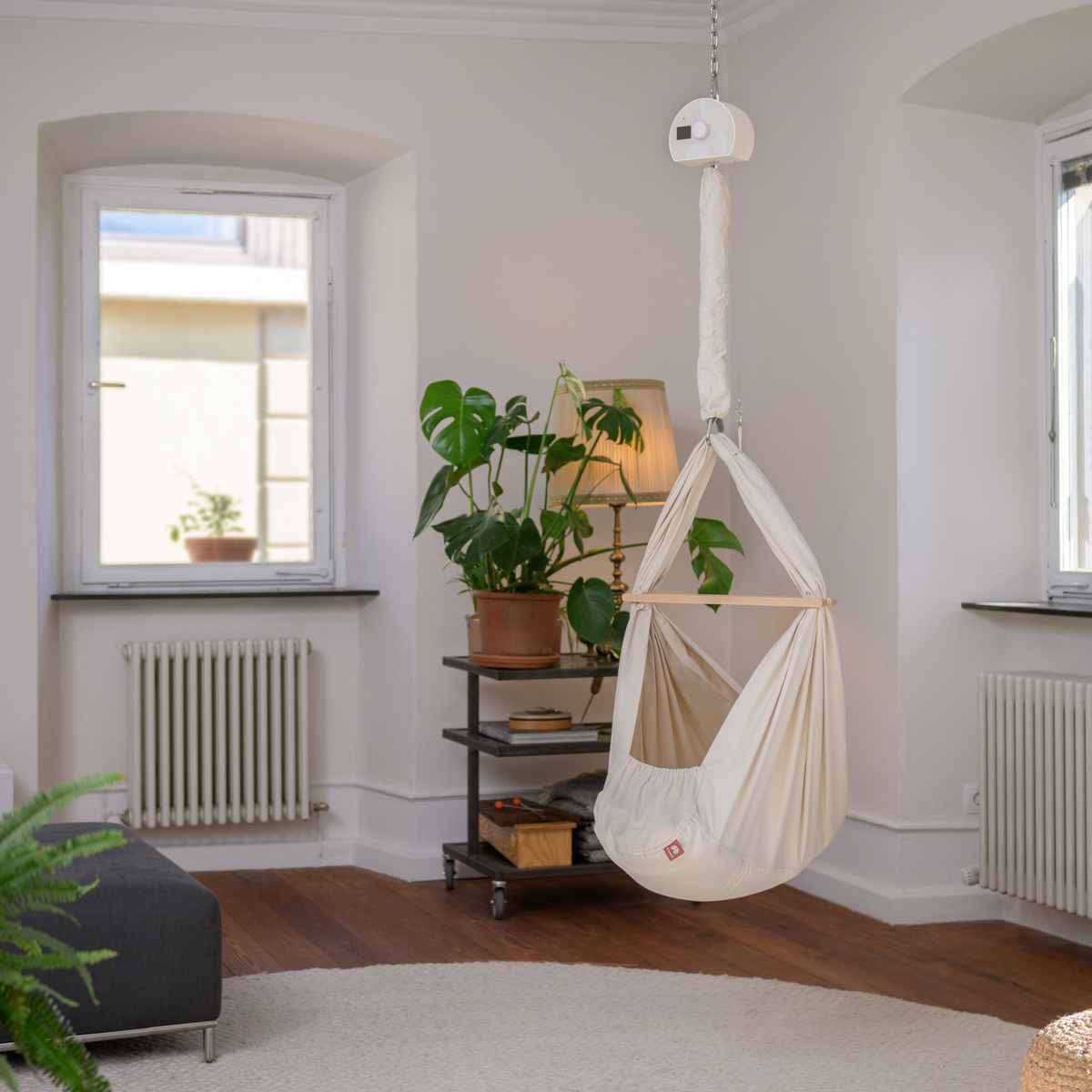 Federwiege aus BIO-Baumwolle inkl. Deckenbefestigung (Bild 2)