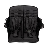 Ergonomische Sitzpolster FlexProfessional 4 in Frontansicht mit zwei Sitzplätzen und Reißverschluss mittig, freigestellt