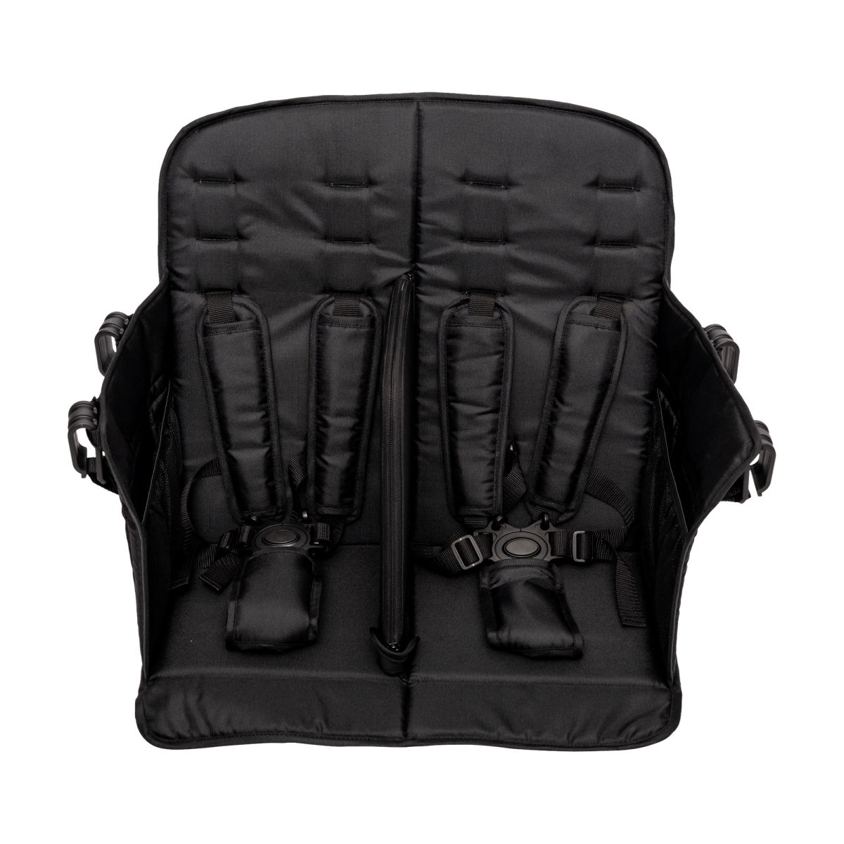 Ergonomische Sitzpolster FlexProfessional 4 in Frontansicht mit zwei Sitzplätzen und Reißverschluss mittig, freigestellt