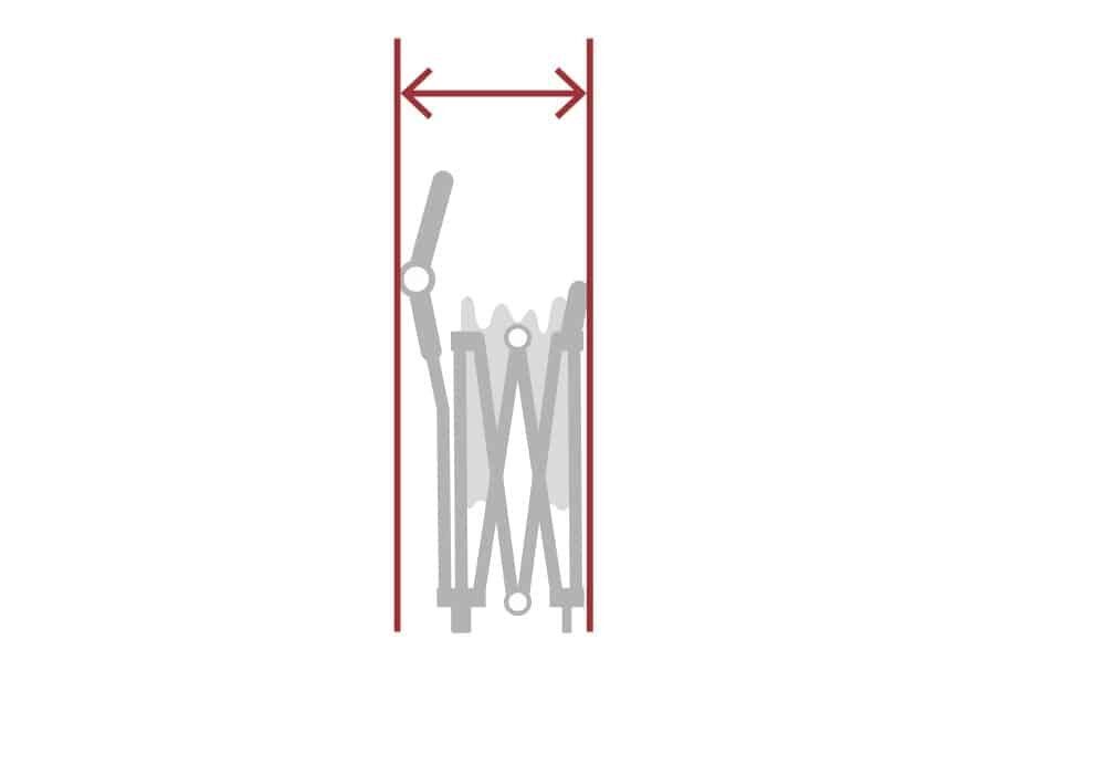 Länge zusammengeklappt ohne Räder