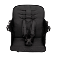 Ergonomische Sitzpolster FlexProfessional 2 in Frontansicht mit Schultergurten und Gurtschloss, freigestellt