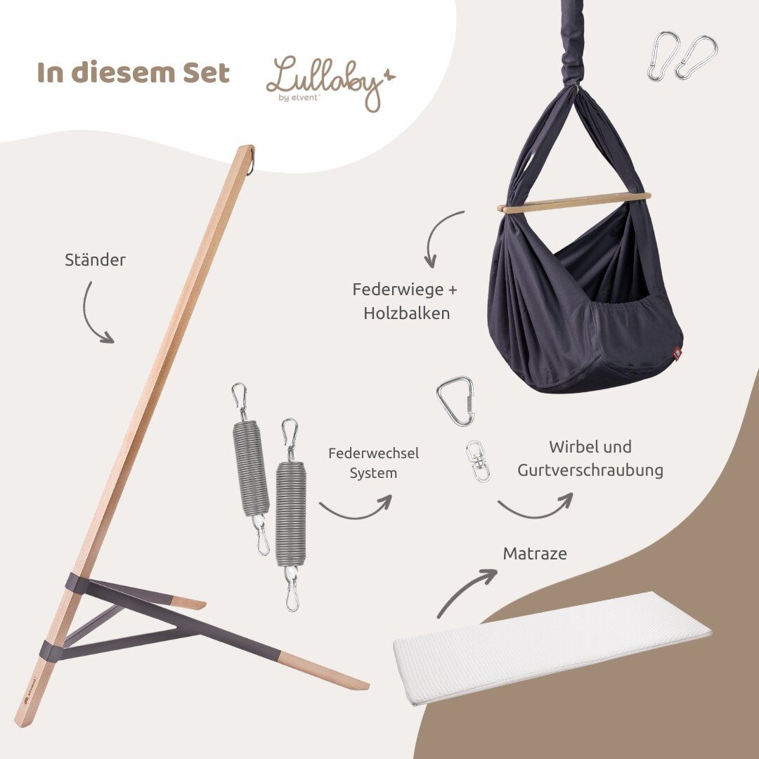 Federwiege aus Baumwolle mit Ständer (Bild 4)