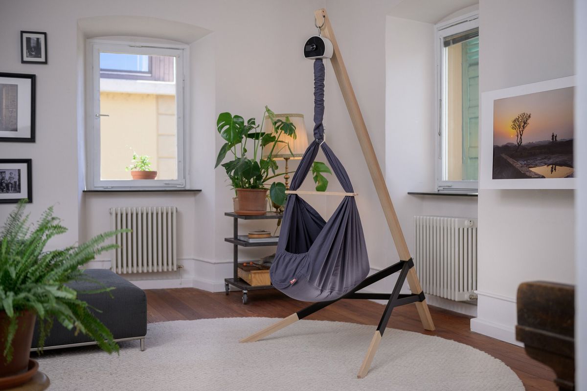 Federwiege aus Baumwolle mit Motor und Ständer (Bild 6)