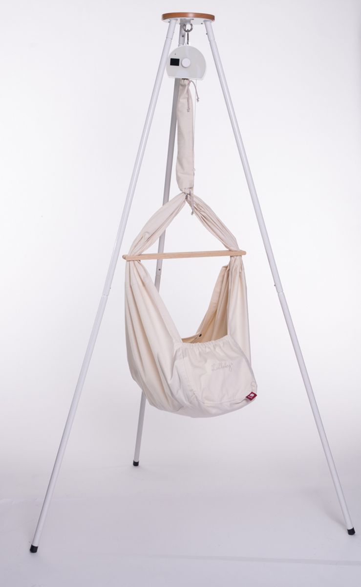 Abbildung: Federwiege aus BIO-Baumwolle inkl. Ständer Tripod