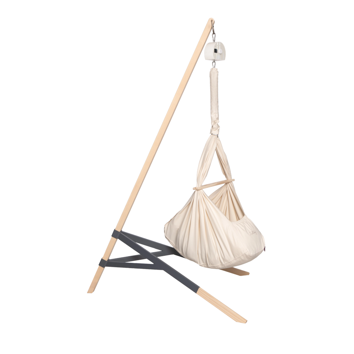 Federwiege aus BIO-Baumwolle inkl. Ständer Esche (Bild 3)