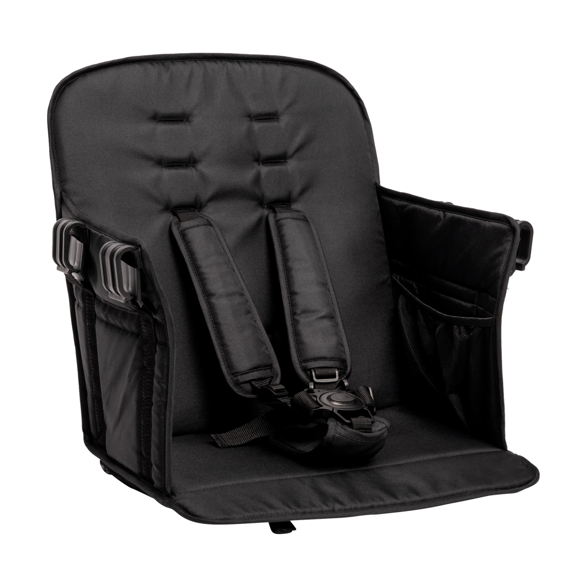 Ergonomische Sitzpolster FlexProfessional 2 schräg von vorn mit Netztasche an der Seitenwand, freigestellt