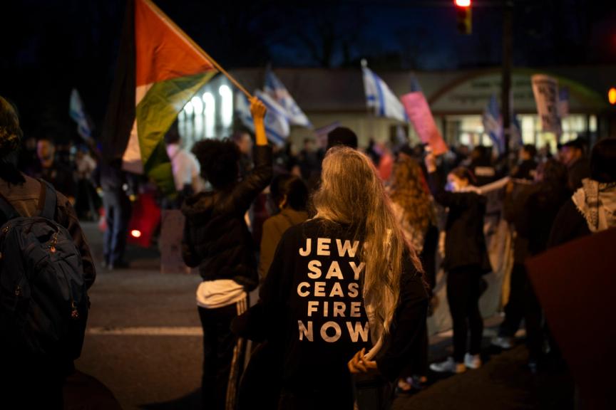 Protest for Ceasefire, Against Land Sales 2024