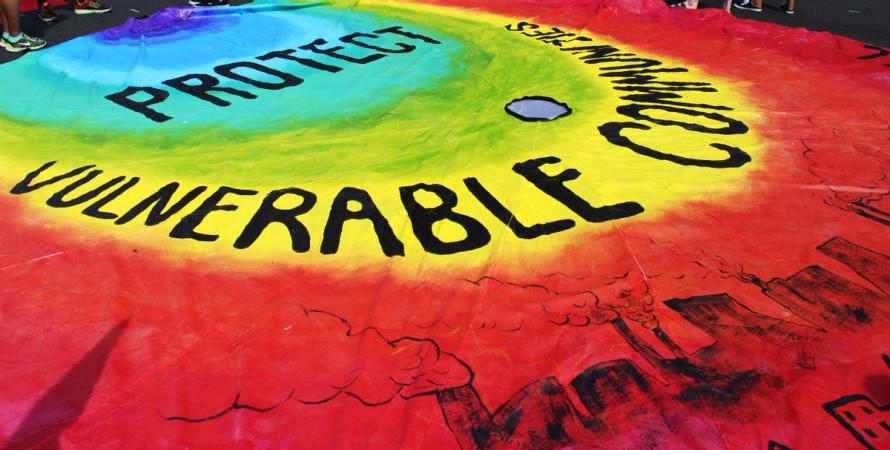 a report back from the climate parade, we can't really call it a march