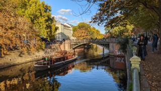 The Landwehr Kanal in Berlin in autumn