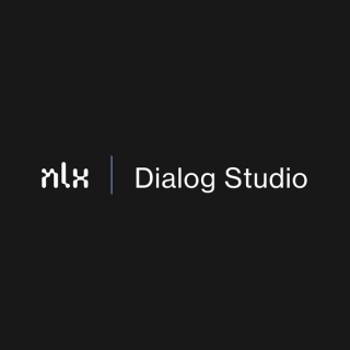 NLX Dialog Studio logo in white on dark background