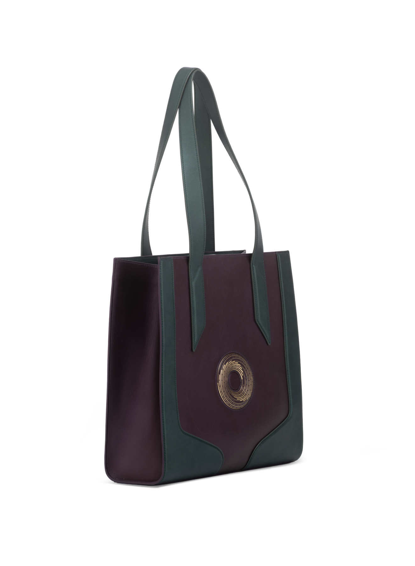 Metal Plum+ Metal Green / Smooth Italian Calf Nappa Leather