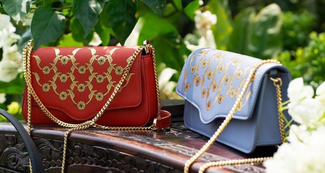 Beautiful Charvi clutches from the Golden Trails Collection