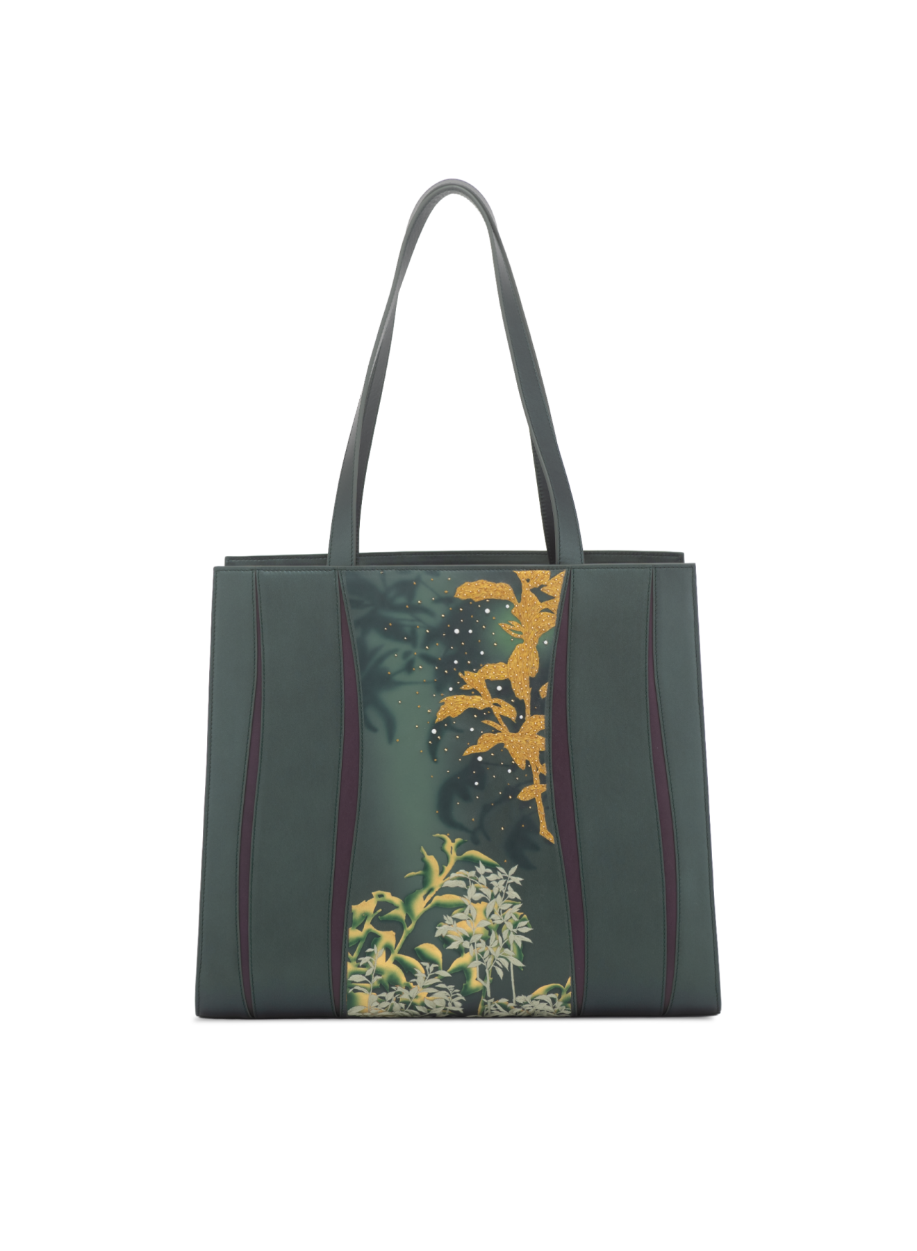 Metal Green + Metal Plum / Smooth Italian Calf Nappa Leather