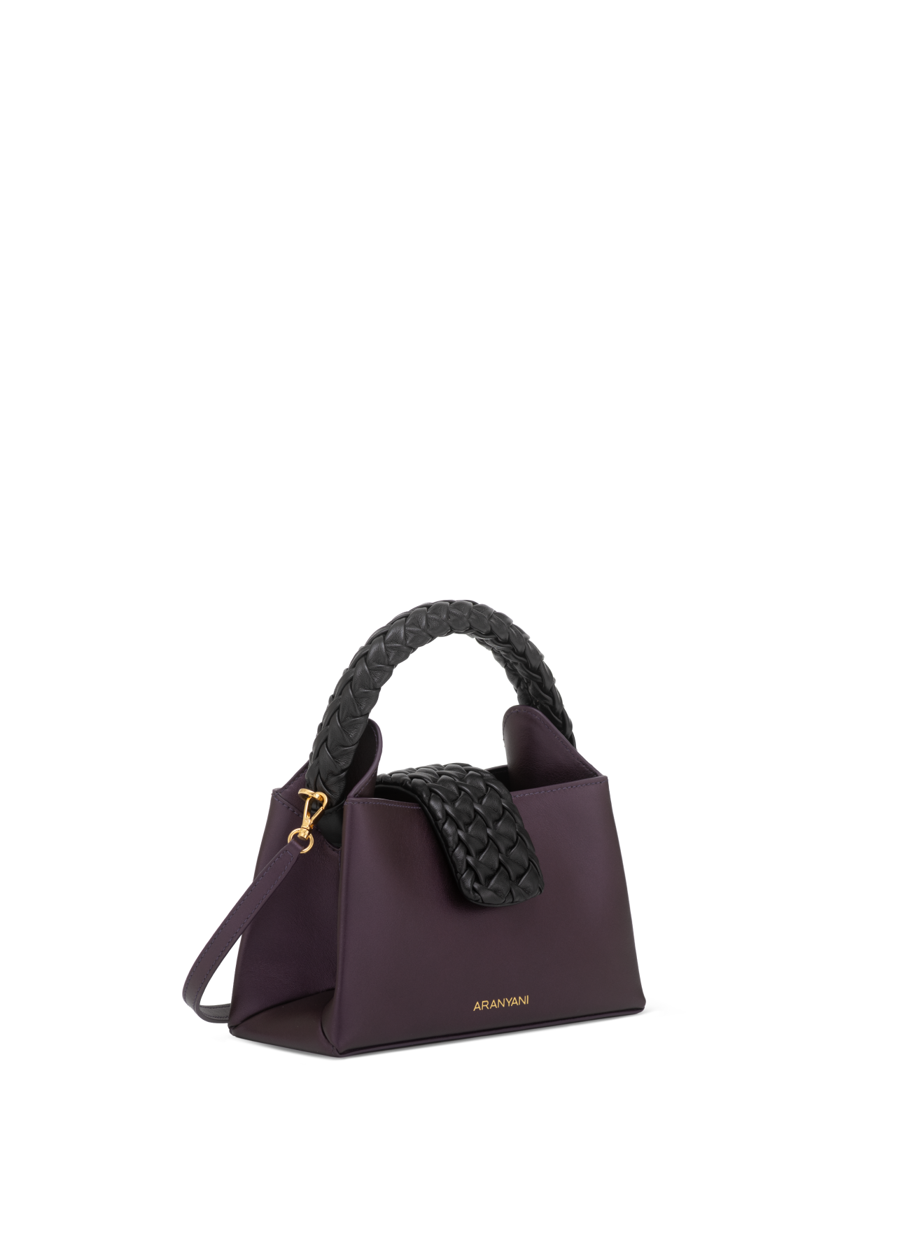 Metal Plum + Obsidian / Italian Calf Nappa Leather & Sheep Leather
