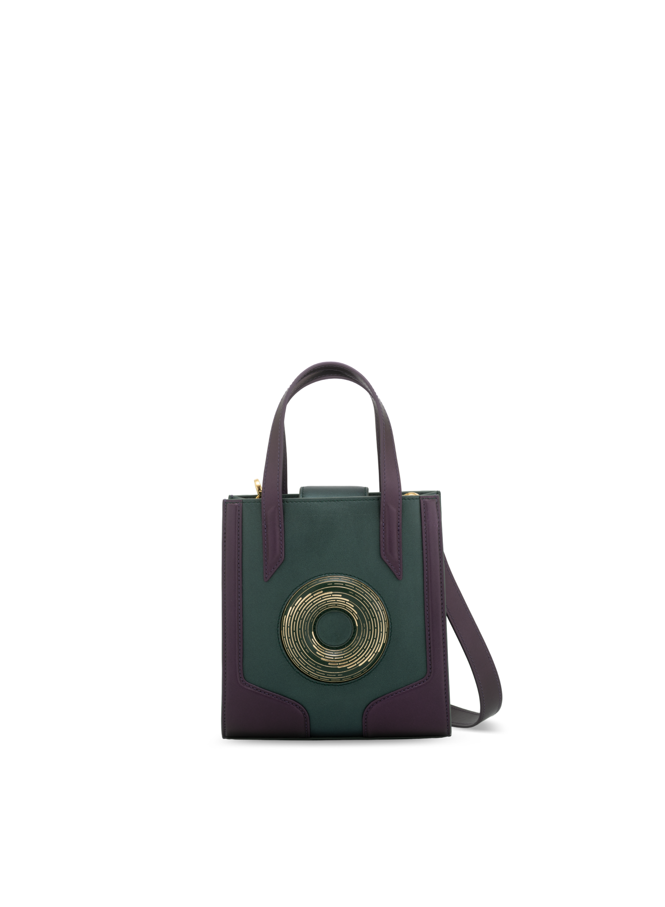 Metal Plum+ Metal Green / Smooth Italian Calf Nappa Leather