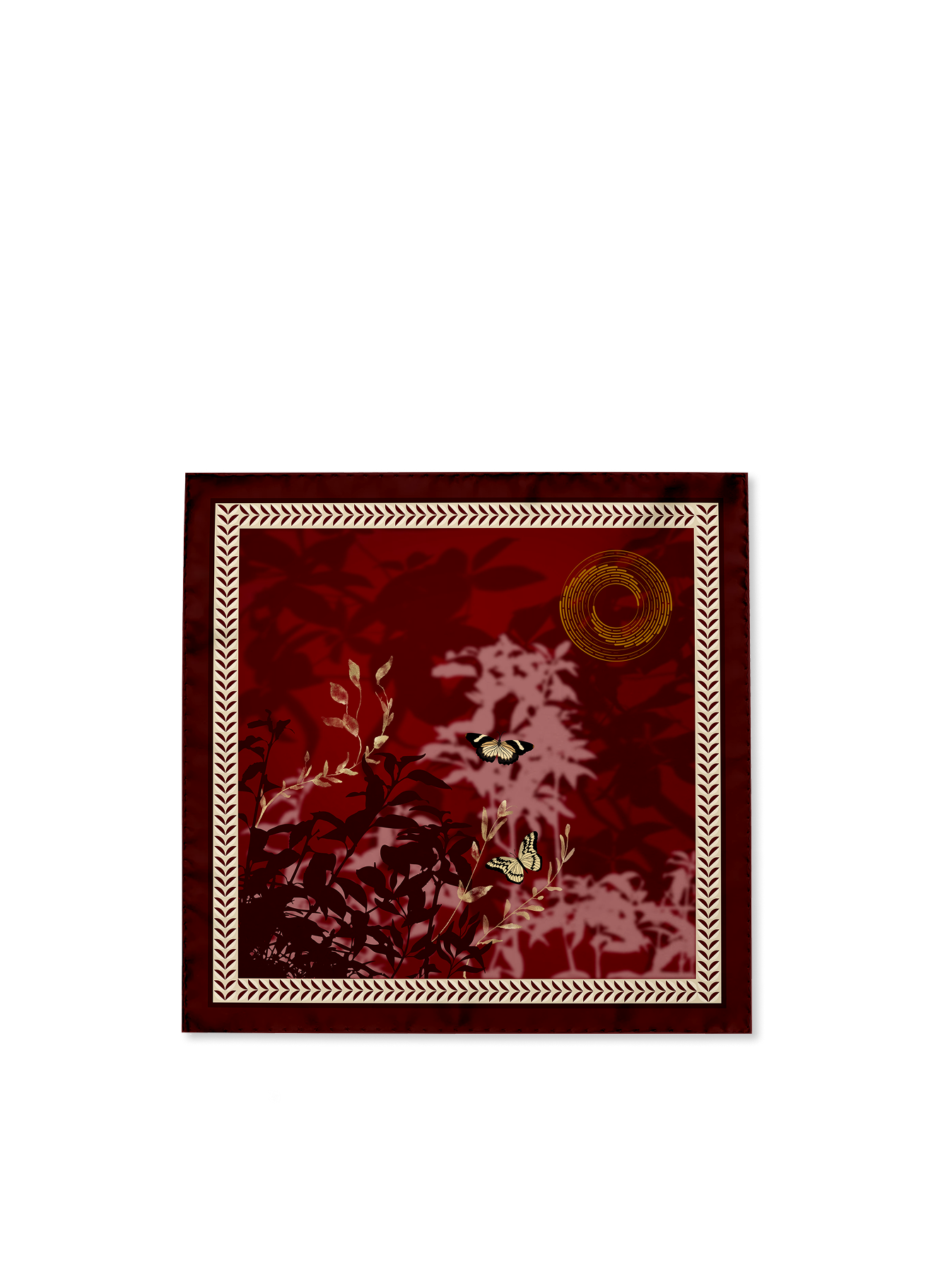 90cmsx90cms / Lava Red / 100%Silk Twill