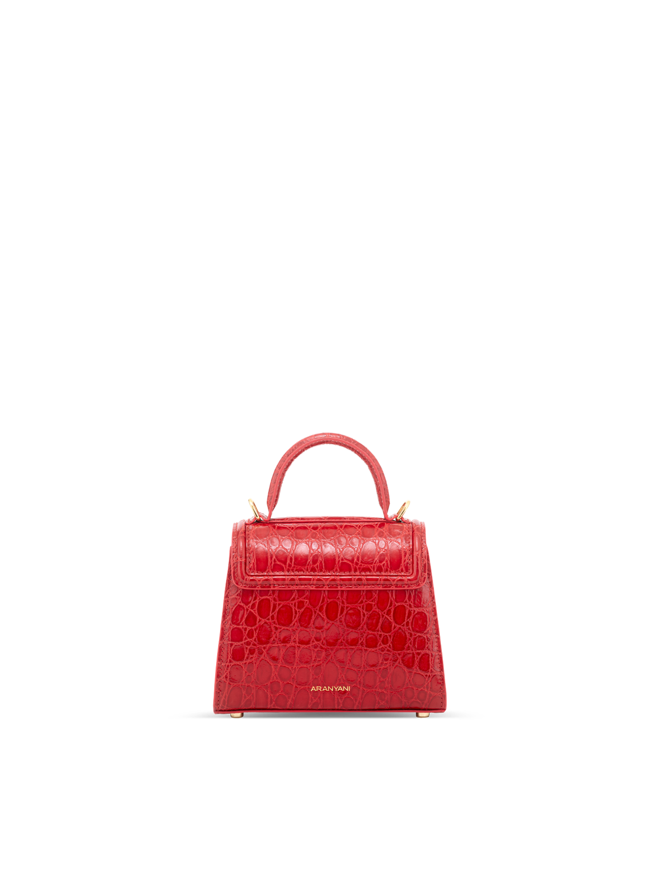 Red / Croc Embossed Italian Calf Nappa Leather