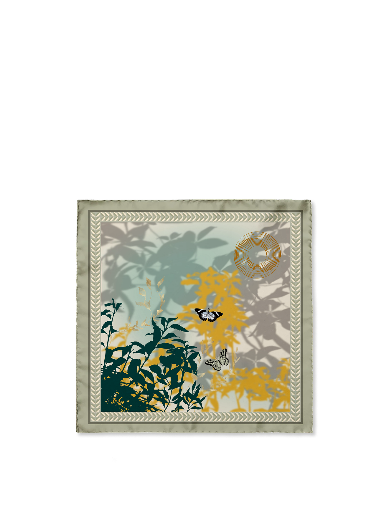 90cmsx90cms / Cool Matcha / 100%Silk Twill