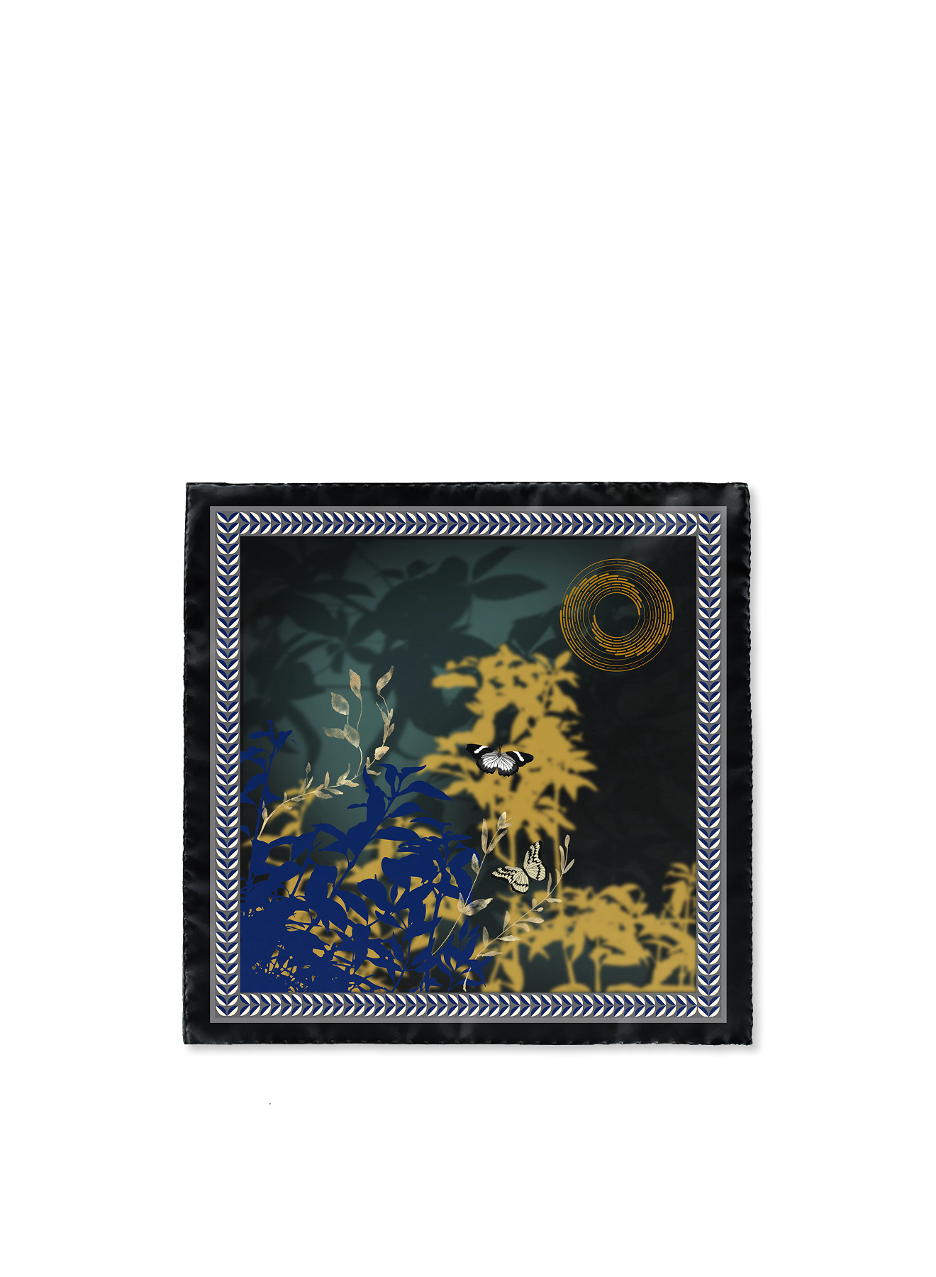 90cmsx90cms / Obsidian / 100%Silk Twill